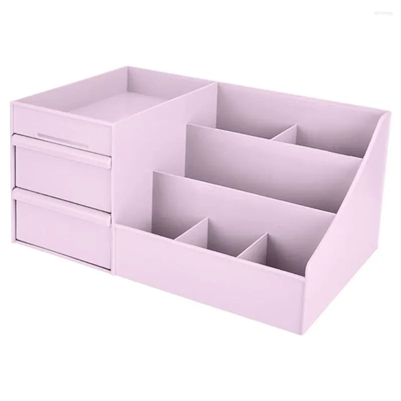 Cosmetic Storage Box Organizer with Large Capacity for Desk Jewelry, Nail Polish, and Makeup Drawer Container