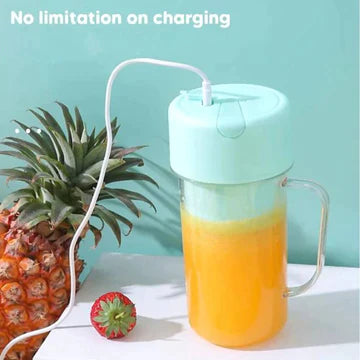 Smoothie Maker: 420ml, USB-powered, Travel-friendly, Compact Mixer Blender with Glass Cup for Fruit, Vegetables, and Shakes