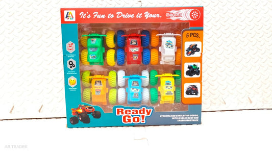 Six-piece set: Pull Back Large Car Set for Boys & Children's Toys